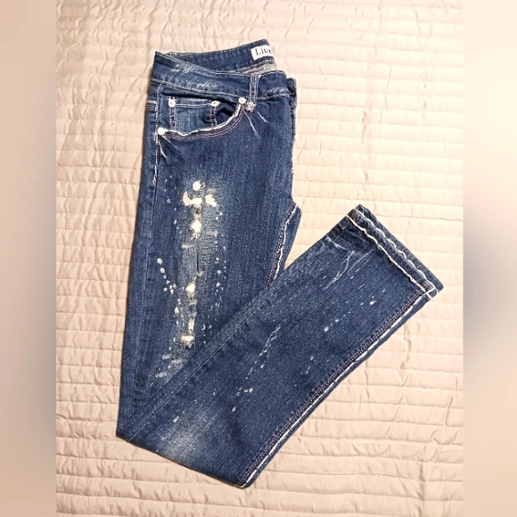 LIUCE'S JEANS Women's SIZE 11 Distressed Embroidered Pocket Low Rise Boot - Picture 4 of 13